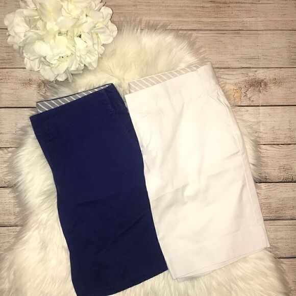 Gap Trouser Shorts Bundle of 2 White and Blue - Picture 1 of 8
